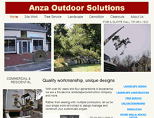 Tablet Screenshot of anzaoutdoorsolutions.com